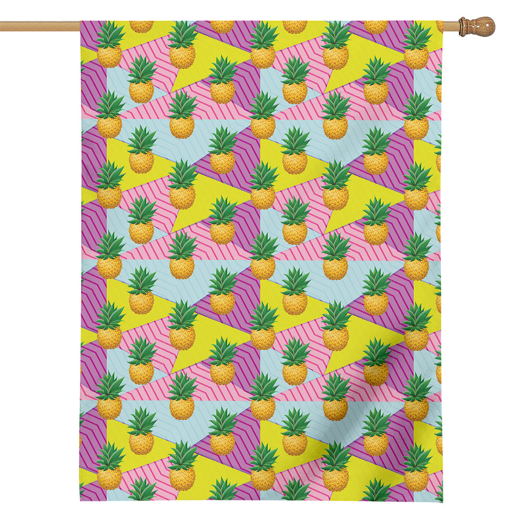 Zigzag Pineapple Pattern Print House Flag