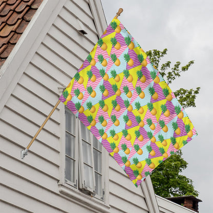 Zigzag Pineapple Pattern Print House Flag