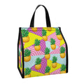 Zigzag Pineapple Pattern Print Insulated Lunch Tote
