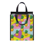 Zigzag Pineapple Pattern Print Insulated Lunch Tote