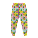 Zigzag Pineapple Pattern Print Jogger Pants