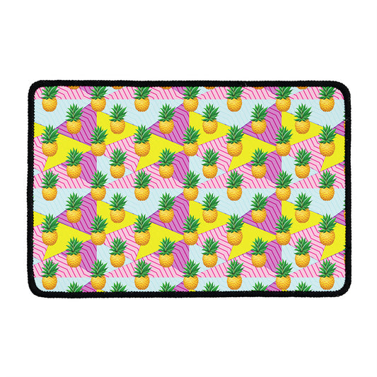 Zigzag Pineapple Pattern Print Kitchen Mat