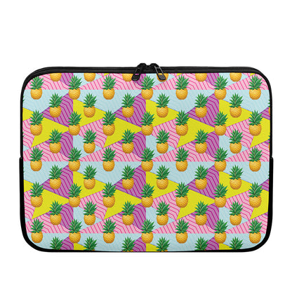 Zigzag Pineapple Pattern Print Laptop Sleeve