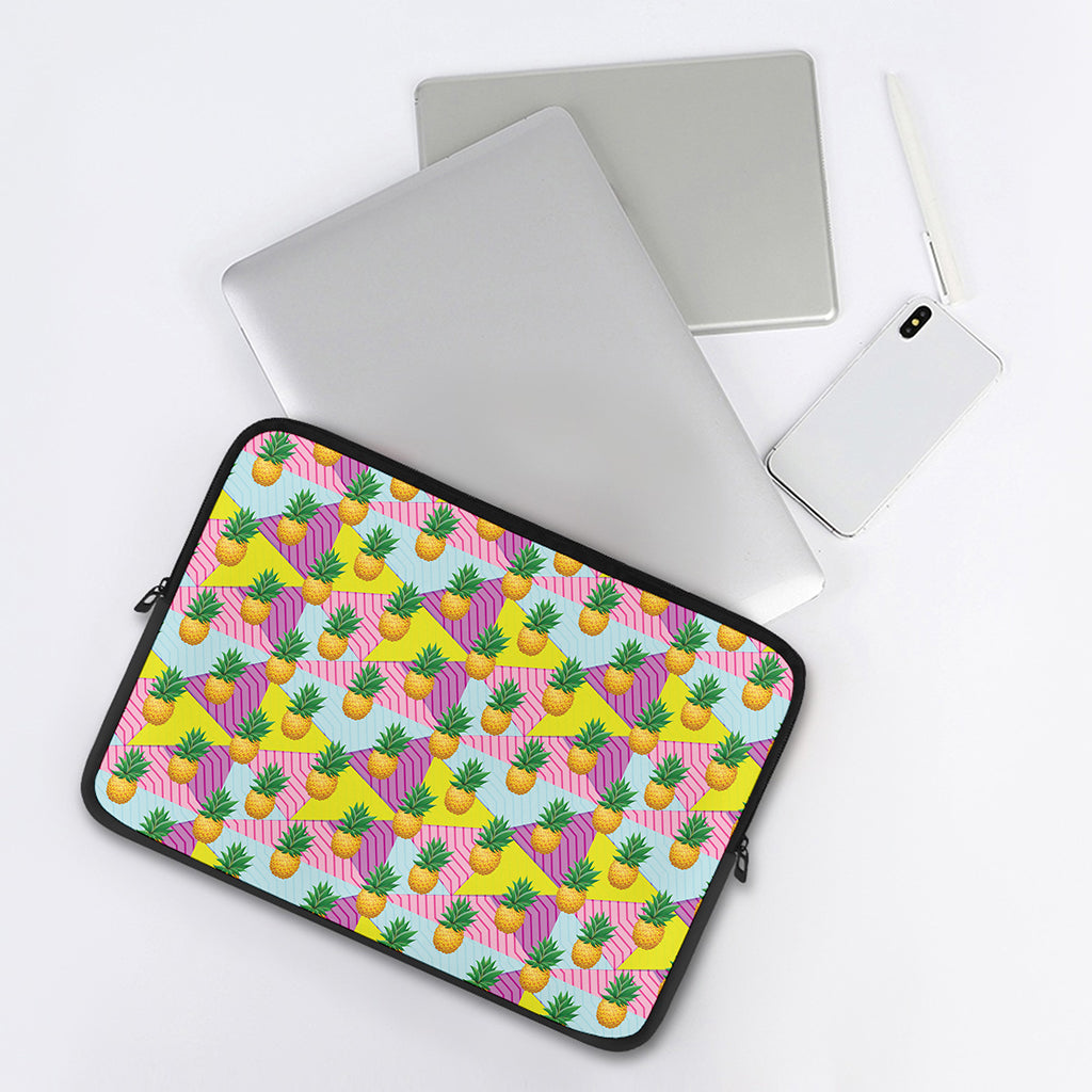 Zigzag Pineapple Pattern Print Laptop Sleeve