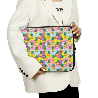 Zigzag Pineapple Pattern Print Laptop Sleeve
