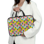Zigzag Pineapple Pattern Print Laptop Sleeve With Handle