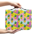 Zigzag Pineapple Pattern Print Leather Bible Cover