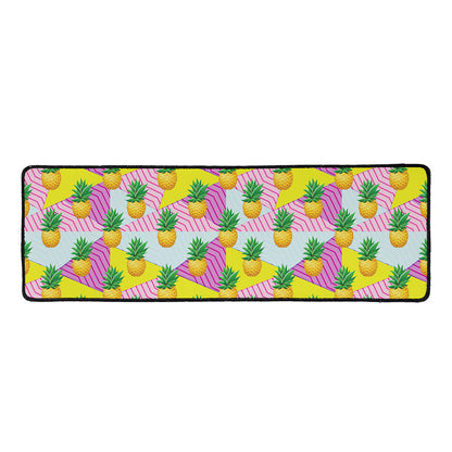 Zigzag Pineapple Pattern Print Long Kitchen Mat