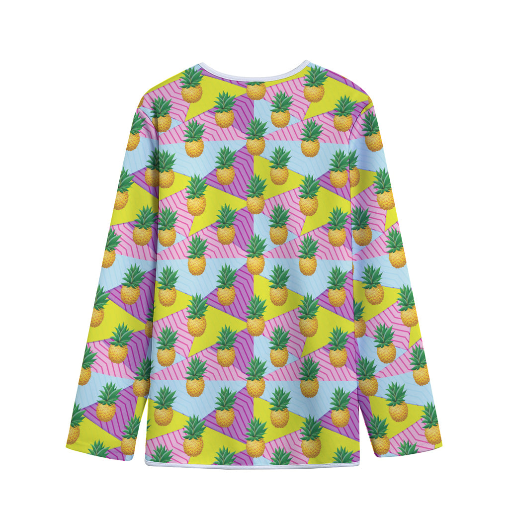 Zigzag Pineapple Pattern Print Long Sleeve Short Coat