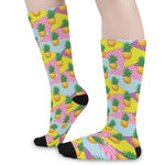 Zigzag Pineapple Pattern Print Long Socks