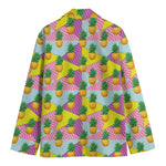 Zigzag Pineapple Pattern Print Men's Blazer
