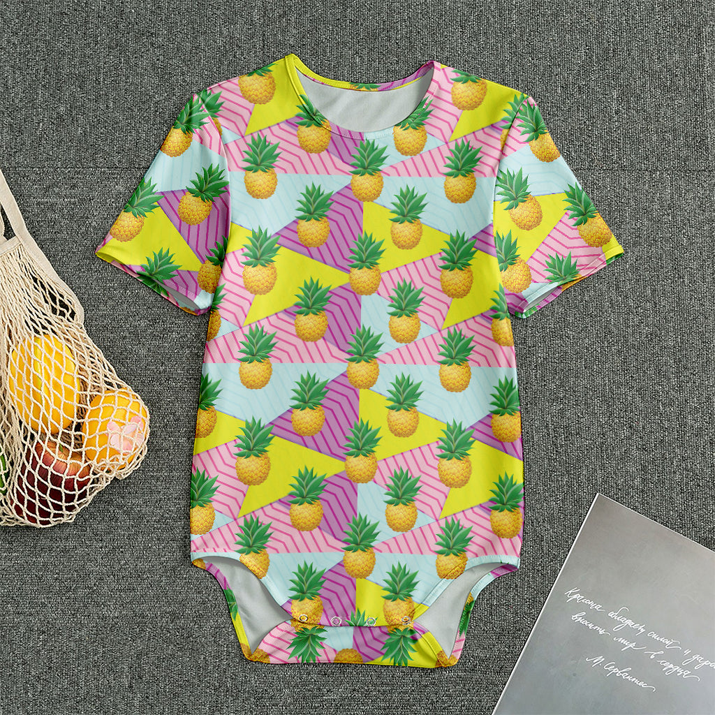 Zigzag Pineapple Pattern Print Men's Bodysuit