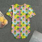 Zigzag Pineapple Pattern Print Men's Bodysuit