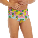 Zigzag Pineapple Pattern Print Men's Briefs
