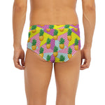 Zigzag Pineapple Pattern Print Men's Briefs