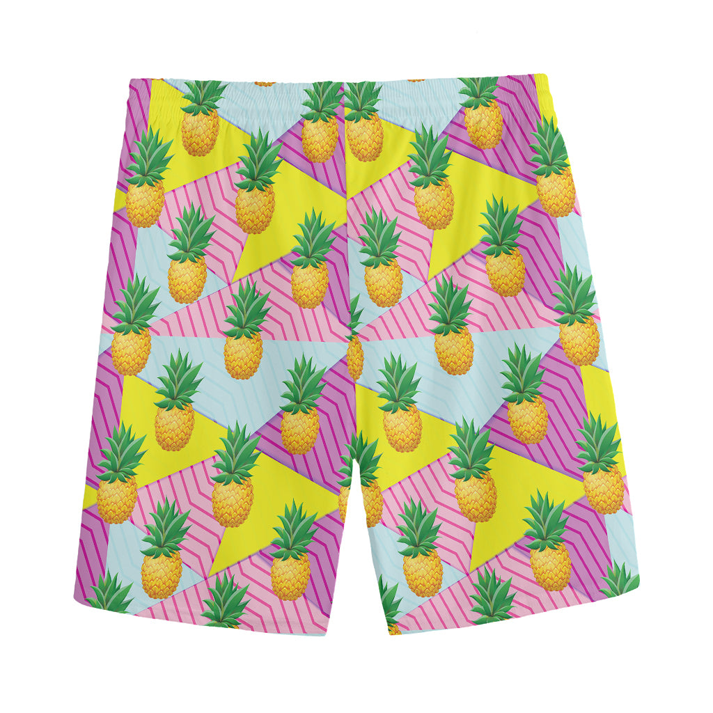 Zigzag Pineapple Pattern Print Men's Sports Shorts