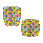 Zigzag Pineapple Pattern Print Office Chair Cover