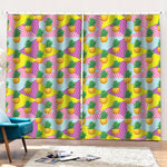 Zigzag Pineapple Pattern Print Pencil Pleat Curtains