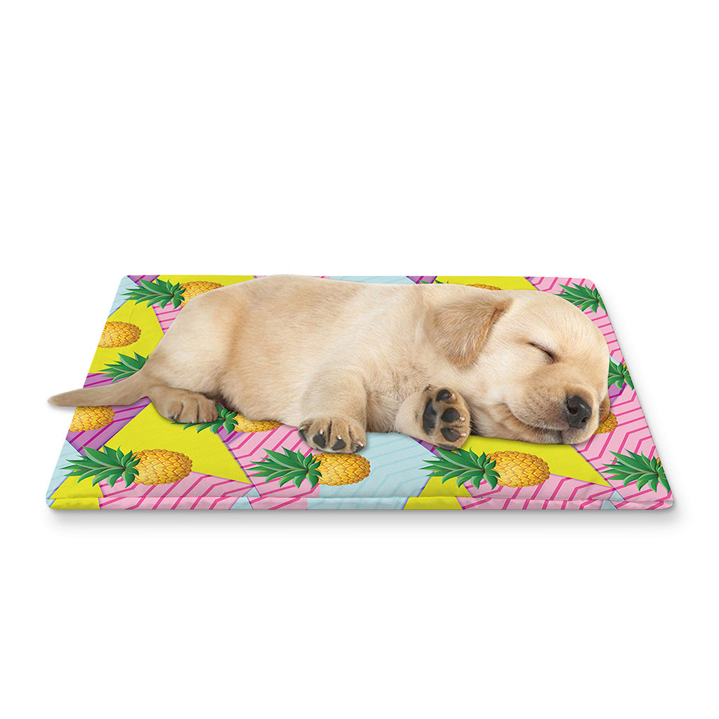 Zigzag Pineapple Pattern Print Pet Cooling Mat Cover