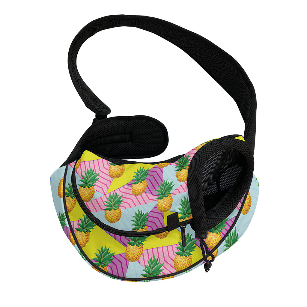 Zigzag Pineapple Pattern Print Pet Sling Carrier