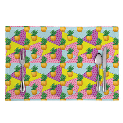 Zigzag Pineapple Pattern Print Placemat