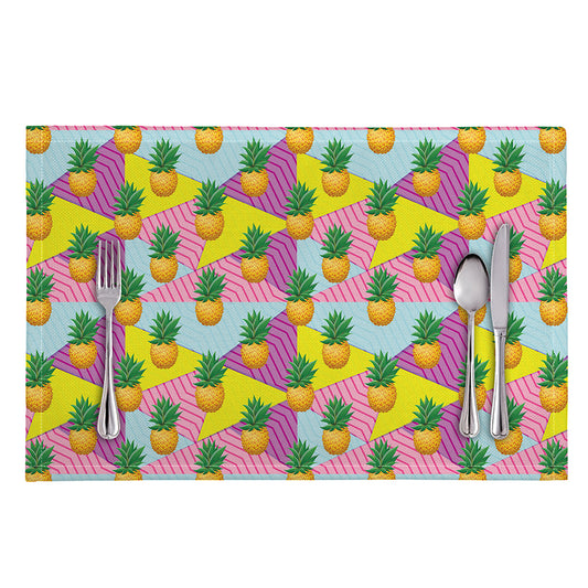 Zigzag Pineapple Pattern Print Placemat