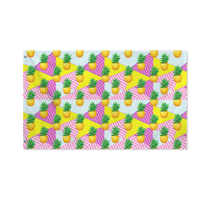 Zigzag Pineapple Pattern Print Polyester Flag