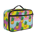 Zigzag Pineapple Pattern Print Portable Lunch Bag