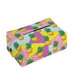 Zigzag Pineapple Pattern Print Rectangle Tissue Box Cover