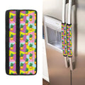 Zigzag Pineapple Pattern Print Refrigerator Handle Covers