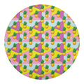 Zigzag Pineapple Pattern Print Round Blanket
