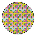 Zigzag Pineapple Pattern Print Round Floor Mat