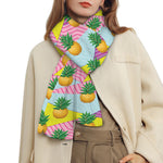 Zigzag Pineapple Pattern Print Scarf