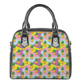 Zigzag Pineapple Pattern Print Shoulder Handbag