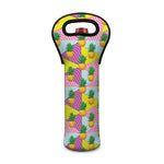 Zigzag Pineapple Pattern Print Single Neoprene Wine Tote