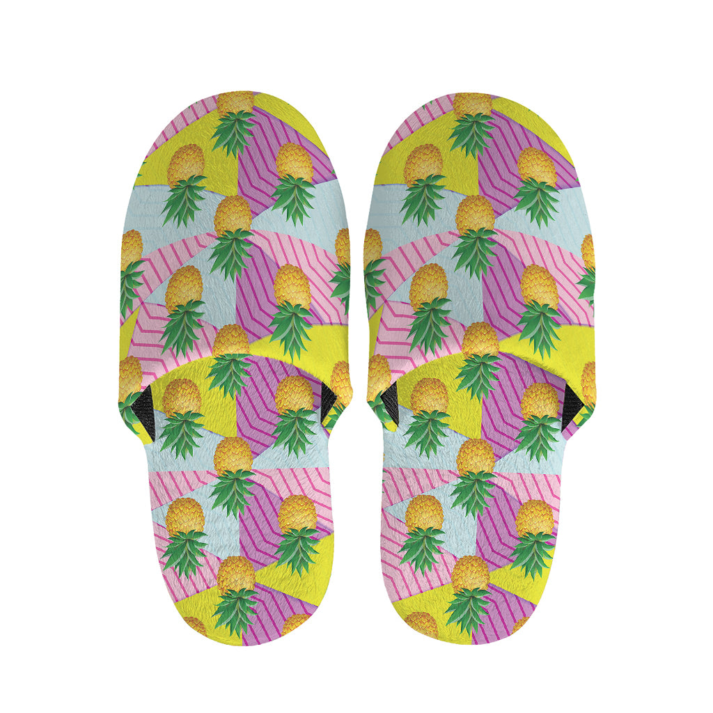 Zigzag Pineapple Pattern Print Slippers
