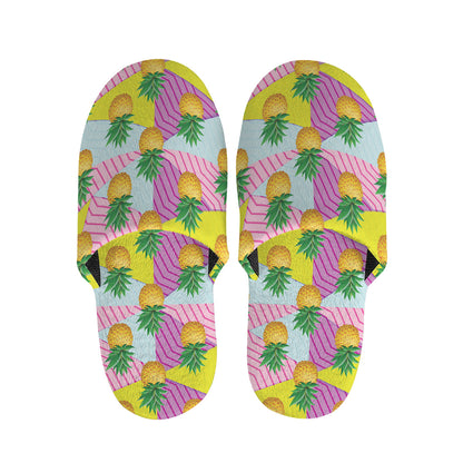 Zigzag Pineapple Pattern Print Slippers