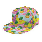 Zigzag Pineapple Pattern Print Snapback Cap