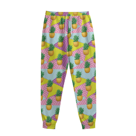 Zigzag Pineapple Pattern Print Sweatpants
