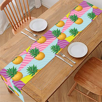 Zigzag Pineapple Pattern Print Table Runner