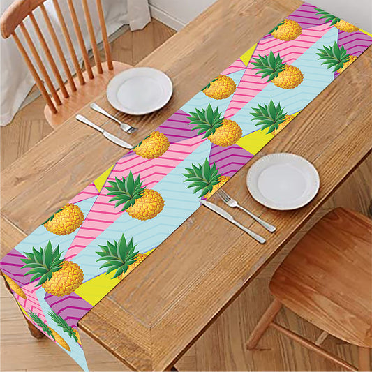 Zigzag Pineapple Pattern Print Table Runner