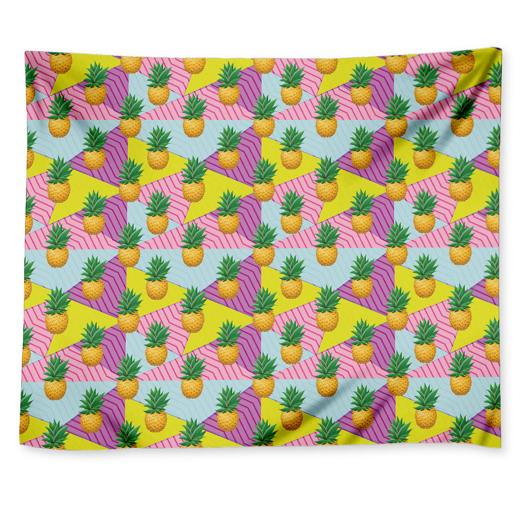 Zigzag Pineapple Pattern Print Tapestry
