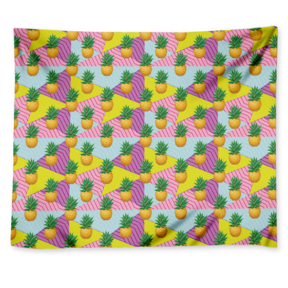 Zigzag Pineapple Pattern Print Tapestry