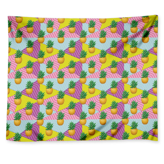 Zigzag Pineapple Pattern Print Tapestry