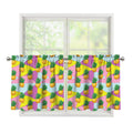 Zigzag Pineapple Pattern Print Tier Curtains