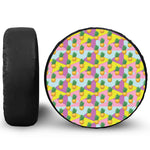 Zigzag Pineapple Pattern Print Tire Cover