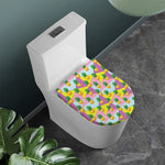 Zigzag Pineapple Pattern Print Toilet Lid Cover