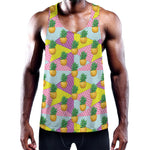 Zigzag Pineapple Pattern Print Training Tank Top