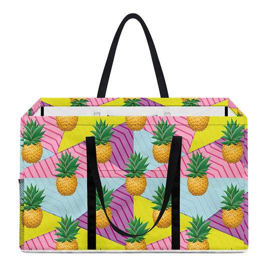Zigzag Pineapple Pattern Print Utility Tote Bag