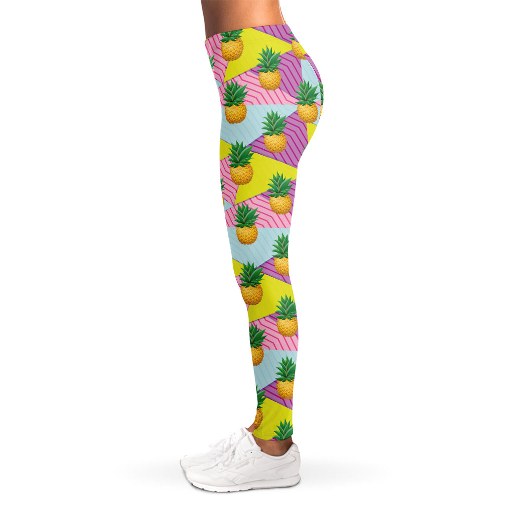 Zigzag Pineapple Pattern Print Women's Leggings